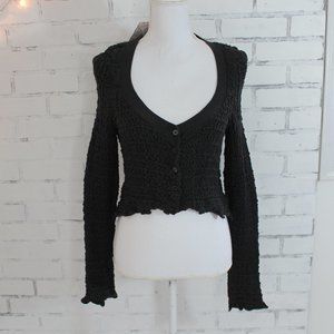 Free People Raven Feather Long Sweater // NWT
